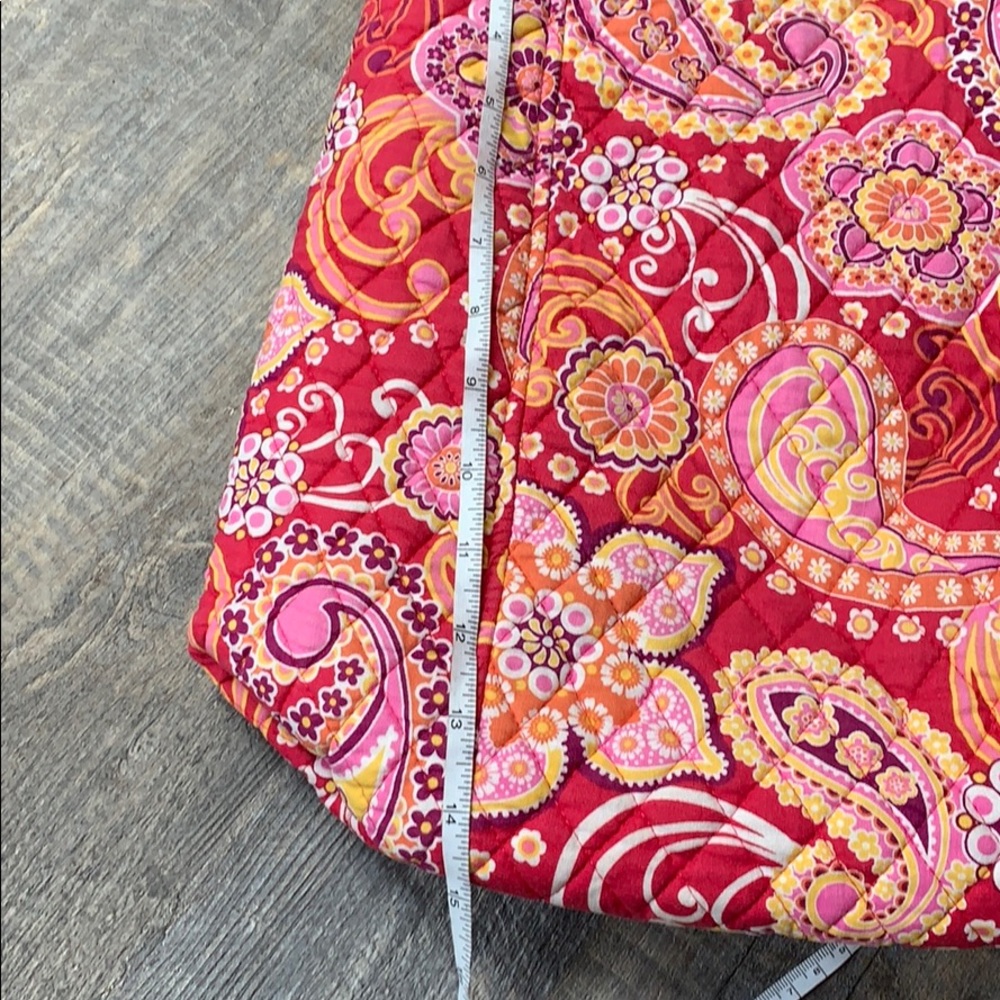Vera Bradley large shoulder bag purse red paisley - Picture 6 of 8